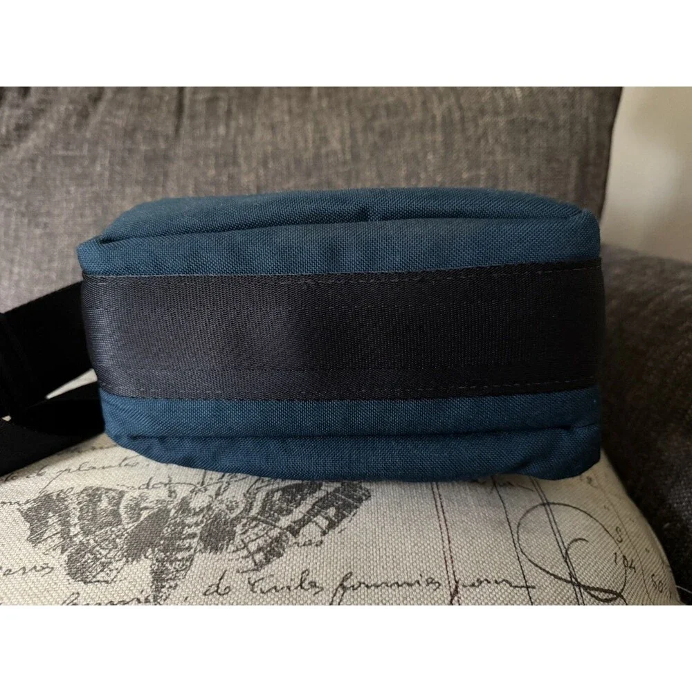 Vintage 80s LL Bean Camera Bag Fanny Pack Crossbody Blue Nylon Freeport ME